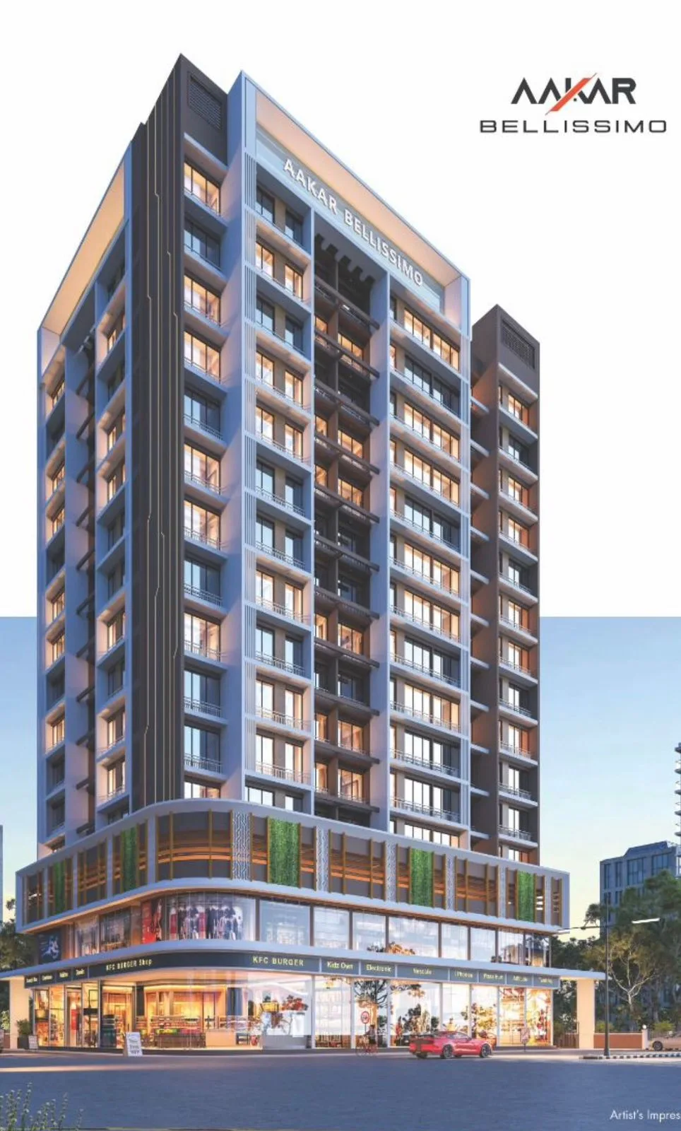1, 2 & 3 BHK residential apartments at Aakar Bellisimo by Aakar Group, Panvel, Navi Mumbai